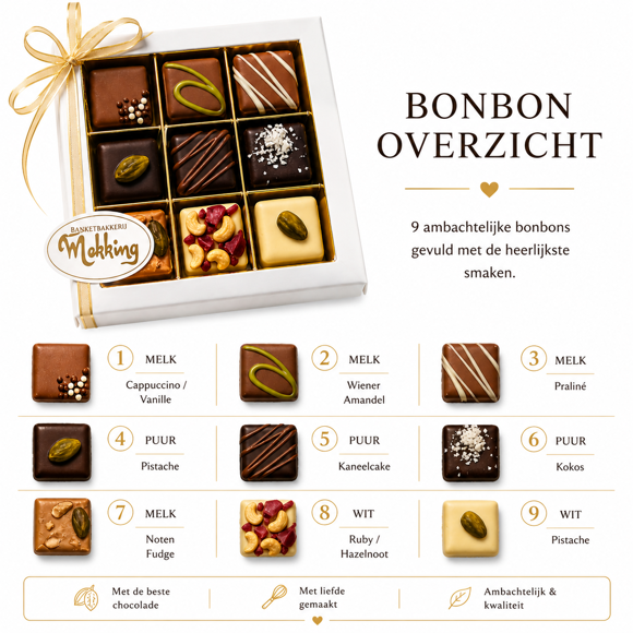 Afbeelding van Doosje met 9 bonbons